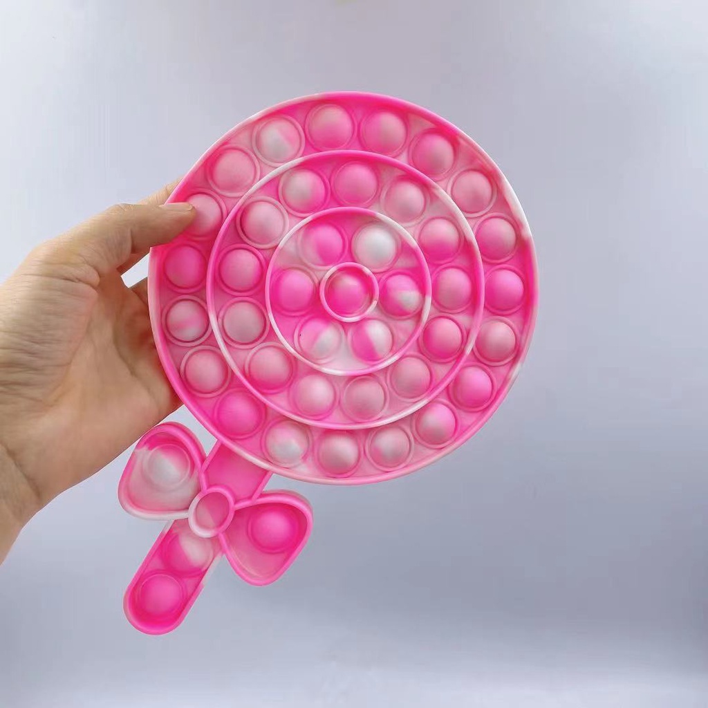 Jumbo Pop It Push Bubble Sensory Cute Toy Super Big Popit Gigantic Oversized Chess Board Push Pop It Hello Kitty Toys for Kid Children Gift-Lollipop Pink