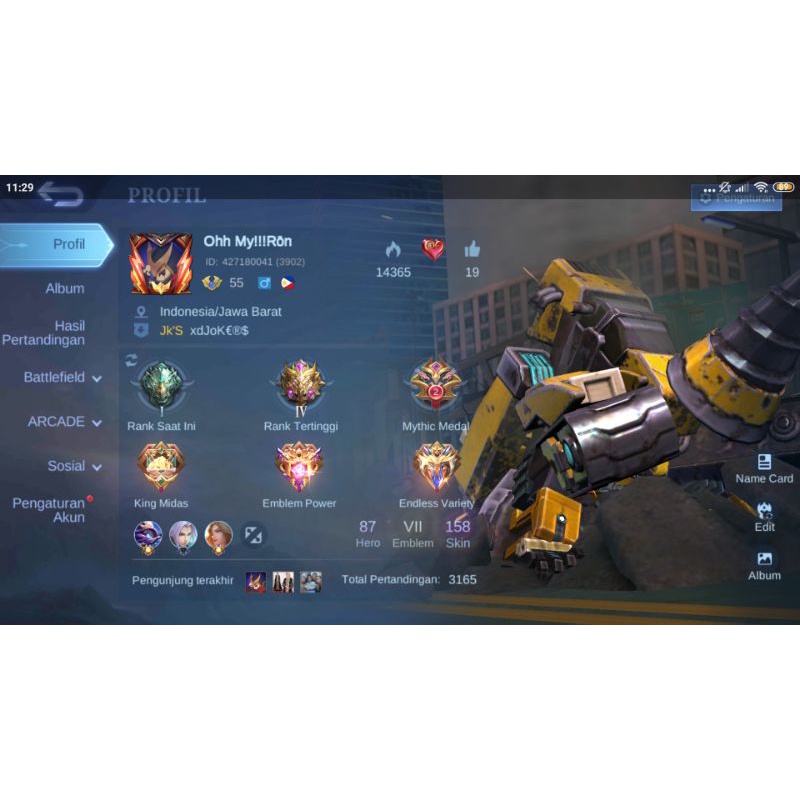akun ml sultan murah