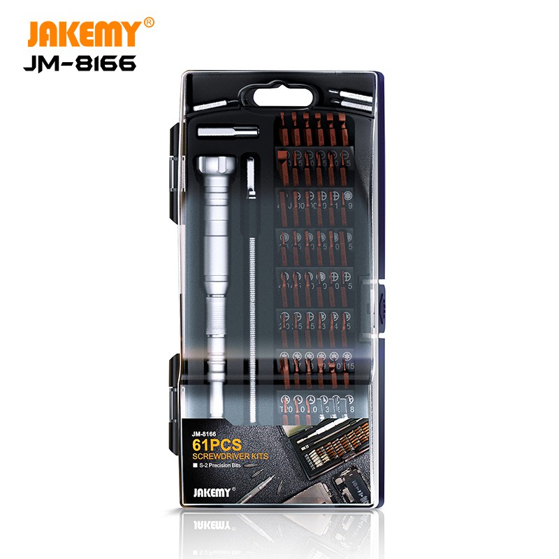 Jakemy JM-8166 61 in 1 Screwdriver Repair Tools Kit Mobile Phone Computer Model DIY Repair S-2 bits