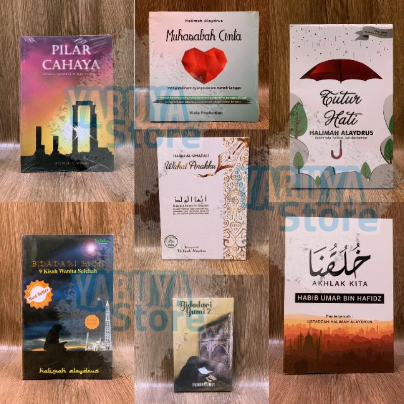 Paket Buku Ustazah Halimah Alaydrus Lengkap 7 Buku Murah - Bidadari Bumi, Wahai Anakku, Khuluquna