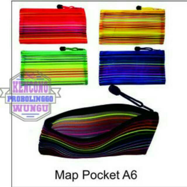 

Map Pocket A6 Jaring Resleting isi 12buah