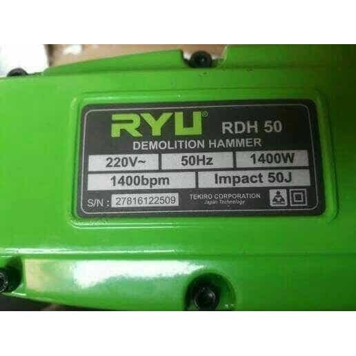 RYU DEMOLITION HAMMER RDH 50 JACK HAMMER RYU MESIN BOBOK ⠀⠀⠀⠀