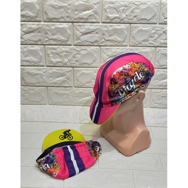 topi sepeda motif / cycling cap