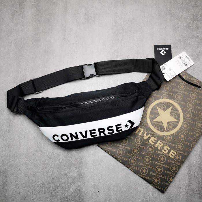 

Converse Waist Bag Black White With Paperbag