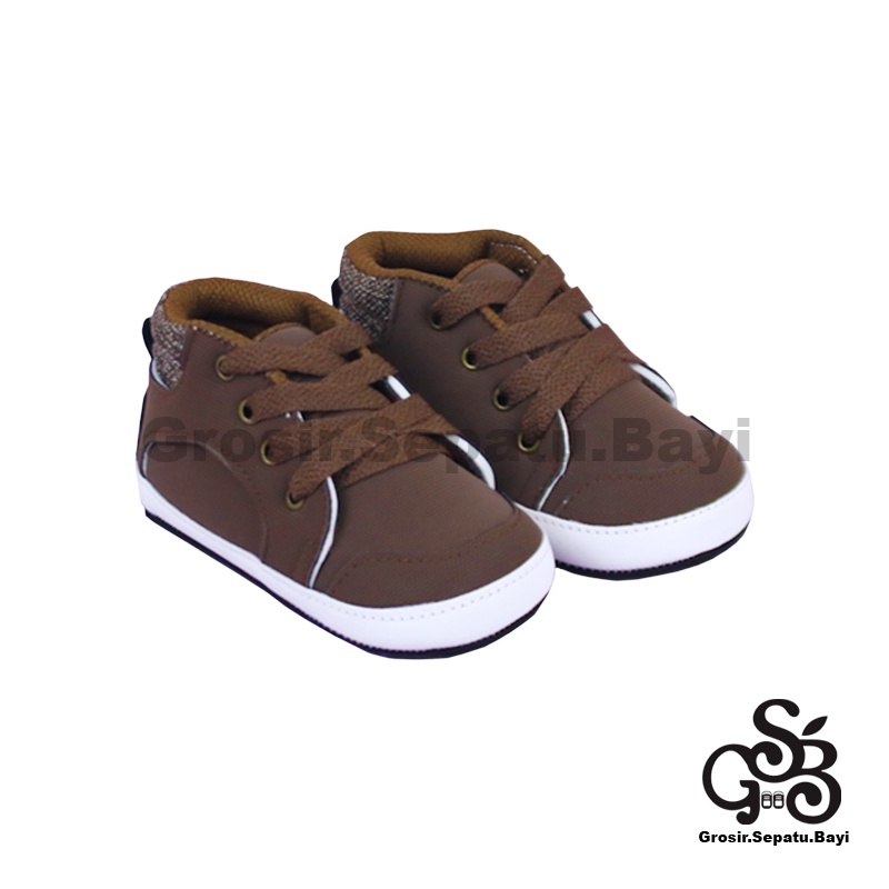 Sepatu Bayi - Baby Shoes - Prewalker  | 2-12 bulan | casual hamburg brown polos ringan &amp; fleksibel