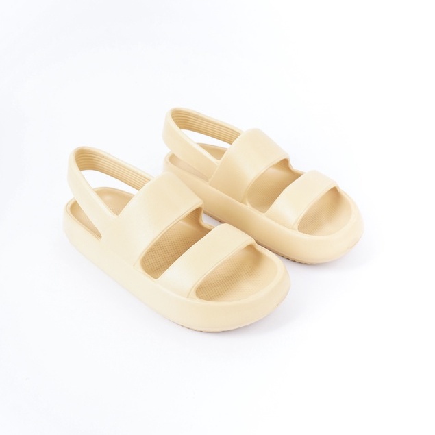 Zerolimit - Sepatu Sandal Gunung Wanita Wedges Elegant Sendal Cewek Tali Belakang Sticker 3D Sandal Lalisa Clay Elastis