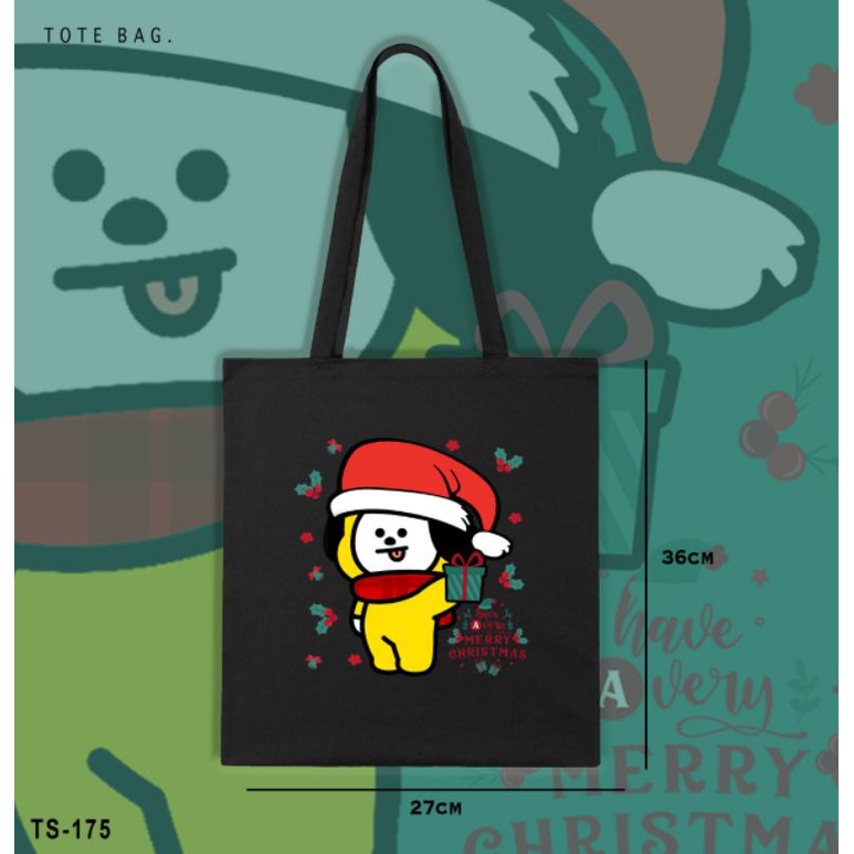 TOTE BAG BT21 EDISI NATAL CHRISTMAS