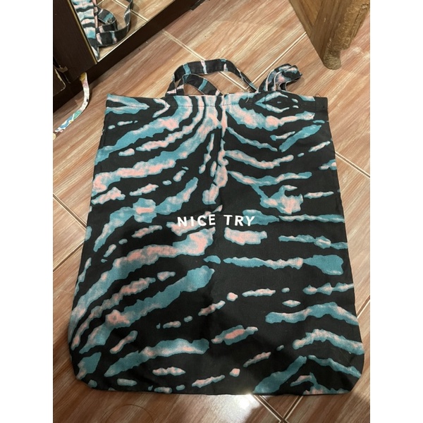 BERSHKA TOTEBAG TOTE BAG BERSHKA TIE DYE TAS