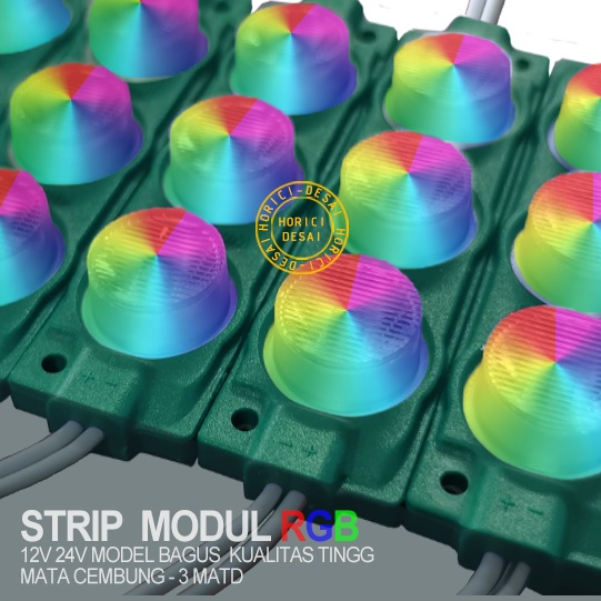 ASLI LED STRIP MODUL RGB 12V/24V TURK/SEPEDA MOTAR LAMPU HIAS SEKITAR 3W IP67 WATERPROOF LED MATA RGB