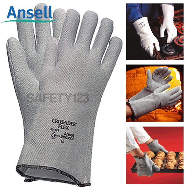 Ansell Crusader Flex Sarung Tangan Pelindung Tahan Panas Api Anti Cut I5055 Shopee Indonesia