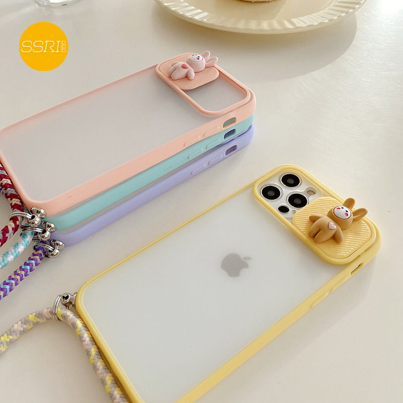 【3D Lens Protection Board】Lanyard Case Tali OPPO RENO4 RENO4F RENO5 A5S A7 A12 A11K A52 A92 A5 A9 A53 A33 A15-7