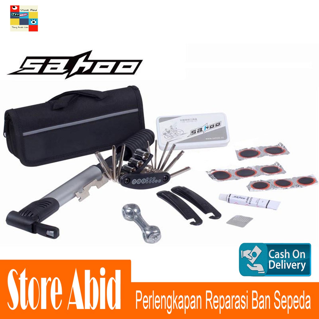 Alat Perlengkapan Reparasi Sepeda Tambal Ban Portable