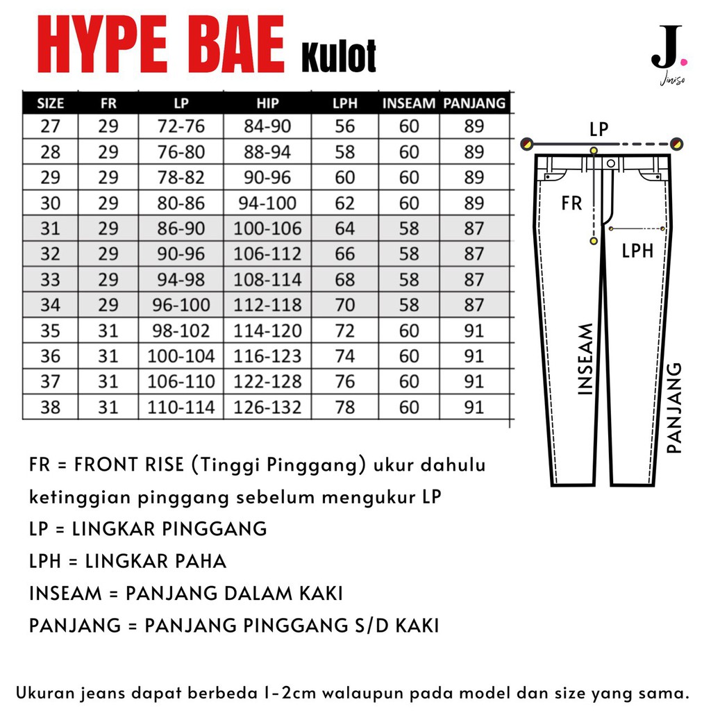 JINISO - Highwaist Kulot Jeans 723 - 733 HYPE BAE-1