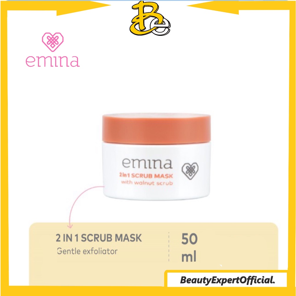 ⭐️ Beauty Expert ⭐️ Emina 2 in 1 Scrub Mask | Walnut Scrub | Masker Wajah | Masker Eksfoliasi | Exfoliator | Exfoliating