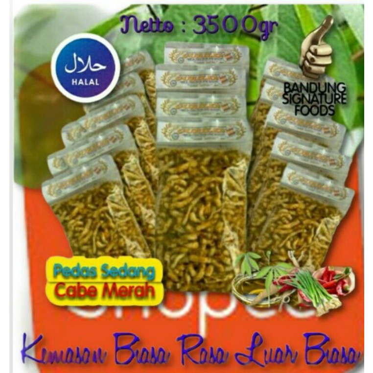 

3.5 Kg KASOHOR GURILEM Mantap Khas Bandung - Rasa Pedas Sedang Cabe MERAH