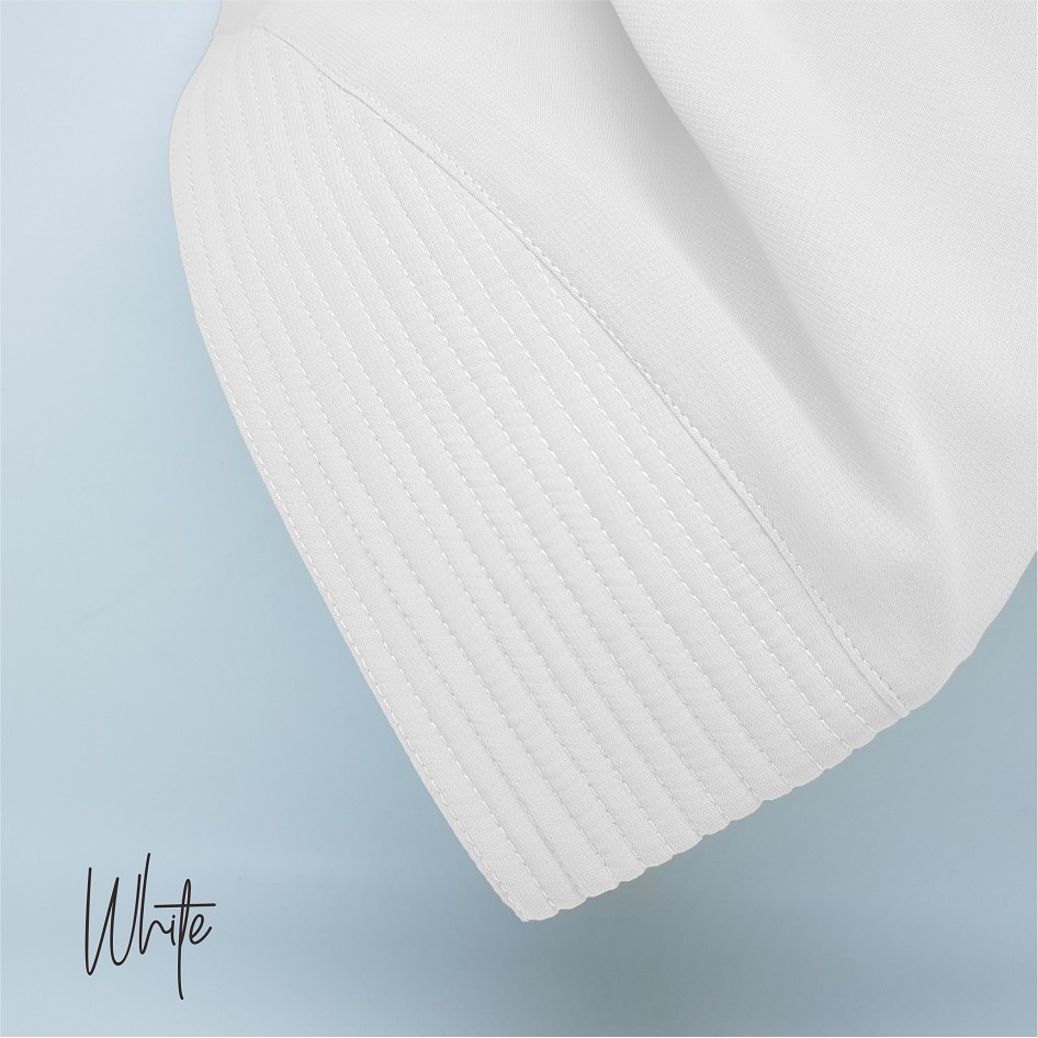 SALE Hijab Khimar raudah kancing 2 l0ayer / Jilbab kancing-PUTIH TULANG