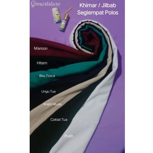 Segiempat Polos / Khimar Segiempat Polos / Jilbab Segiempat Polos