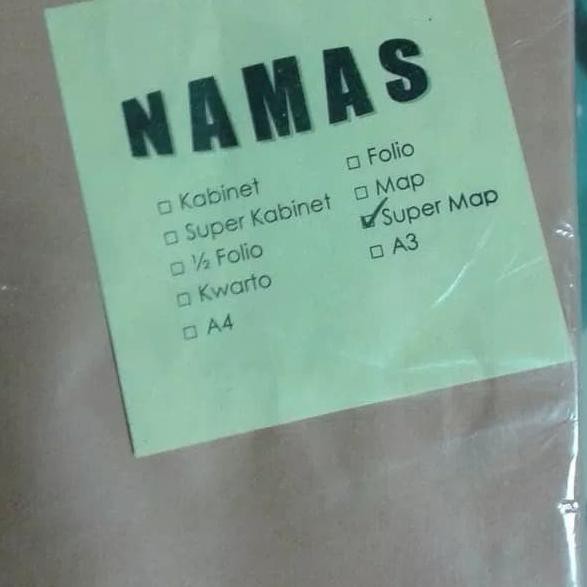 

❅ Amplop Coklat super map polos Namas / tricom 100 lembar lbr ➴