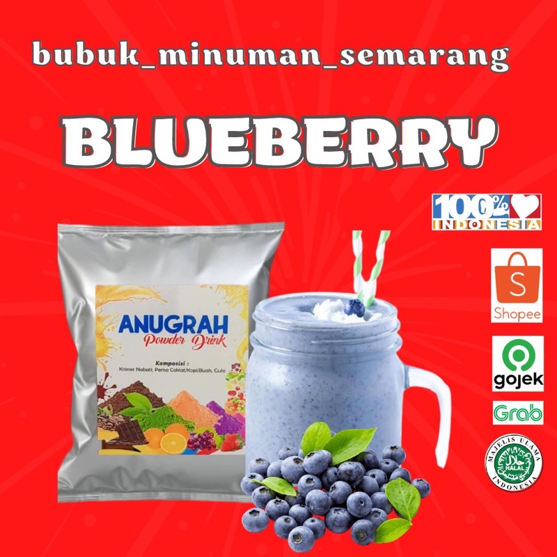 

Bubuk minuman rasa BLUEBERRY 500gr reguler