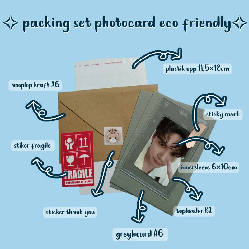 Bahan Packing Photocard/MPC Set Eco Friendly [BACA DESKRIPSI]