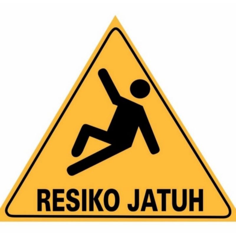 

Stiker MURAH RESIKO JATUH 10x10. sign Rambu k3 safety