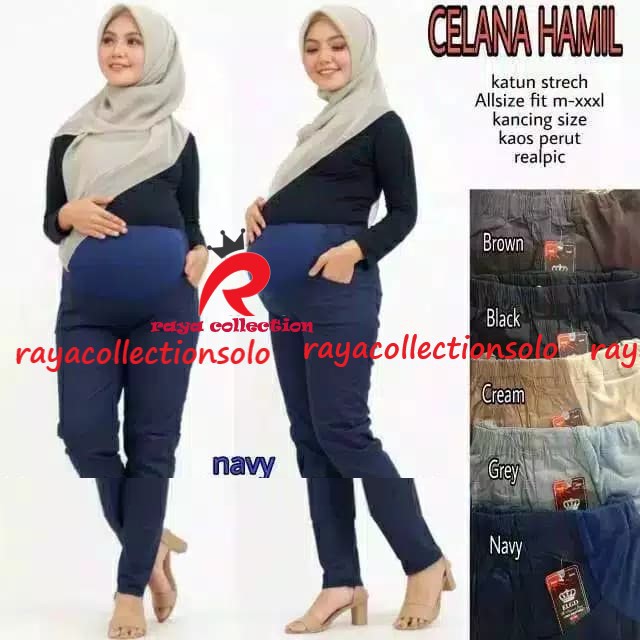 Celana Kerja Ibu Hamil / celana hamil / maternity pants / Celana Hamil Kerja Katun Kantor Ibu Hamil