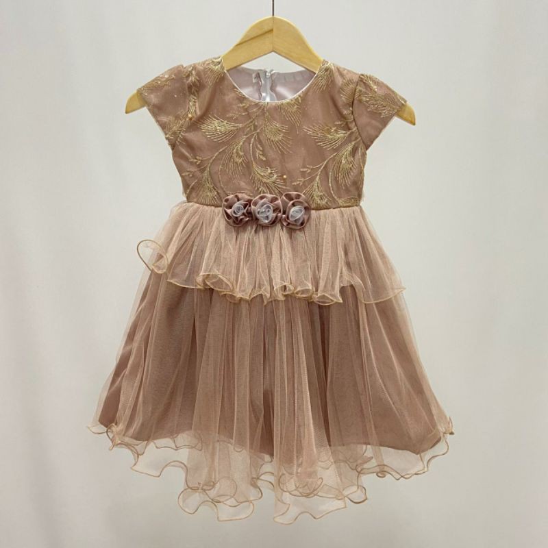 gaun pesta anak perempuan / dress anak perempuan untuk umur 3 - 12 Tahun