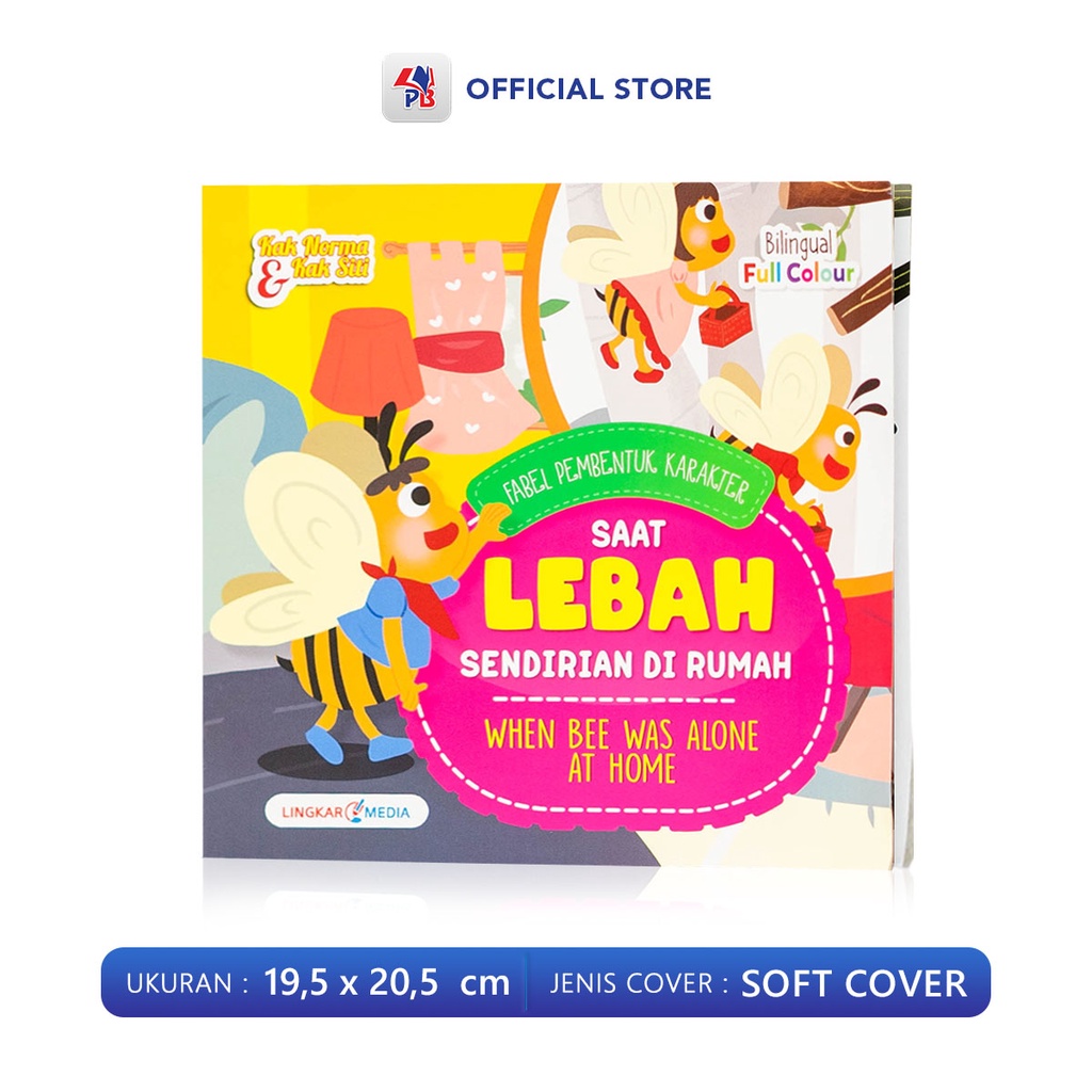 Buku Cerita Anak Bergambar / Buku Dongeng Anak Bergambar Bilingual Fabel Pembentuk Karakter Impian Panda Tupai Lebah Sendirian Beruang Antre Rubah Berubah-2