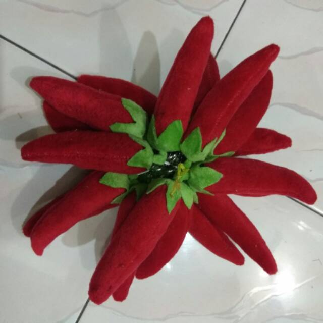 TERMURAH! SATU SET GANTUNGAN KUNCI BENTUK CABE MERAH ISI 20 PCS - SOUVENIR UNIK CANTIK JOGJA