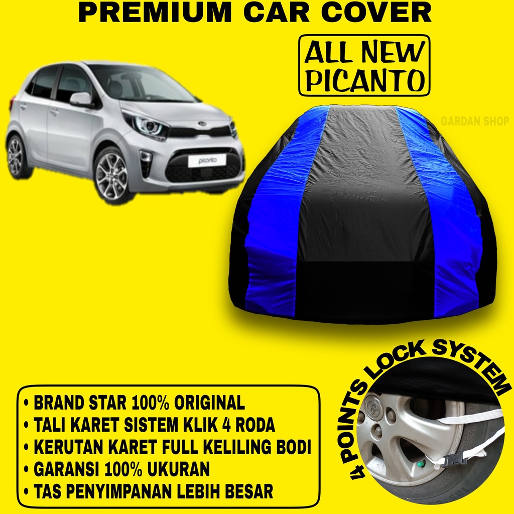 Body Cover ALL NEW PICANTO Sarung BIRU Penutup Pelindung Bodi Mobil All New Picanto PREMIUM Blue Cover