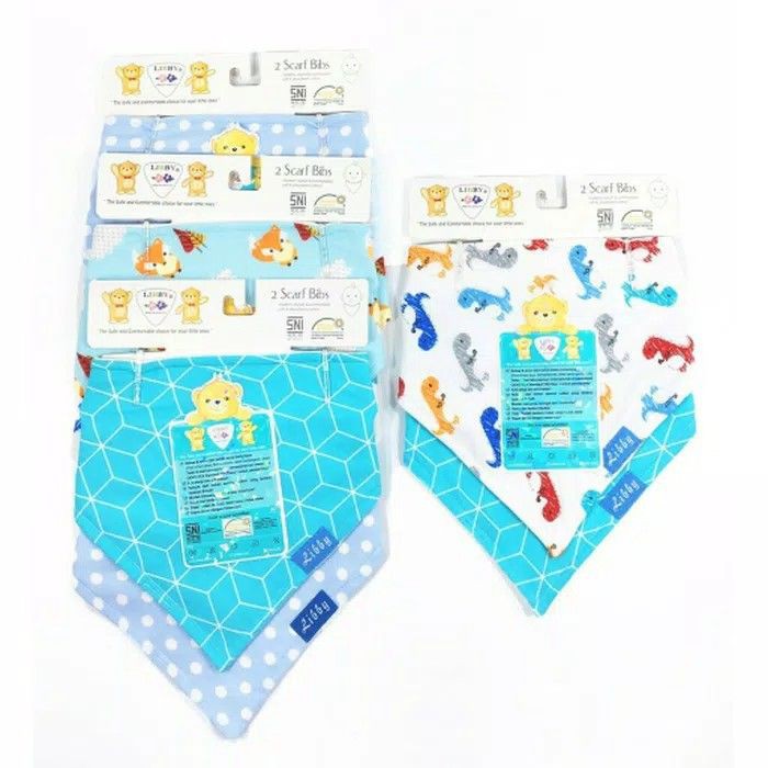 Promo !! Paket Libby Slaber Bayi Motif isi 2pcs - Libby Tatakan Iler bayi - Baby merk Libby - tatakan makan