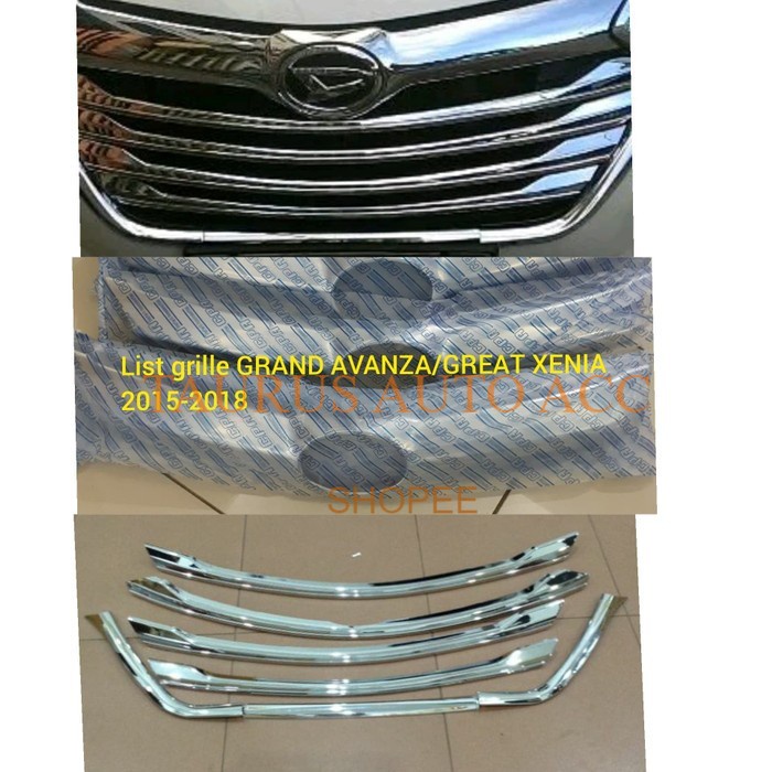 List grille chrome( paket) GRAND AVANZA/XENIA 2015,2016,2017,2018