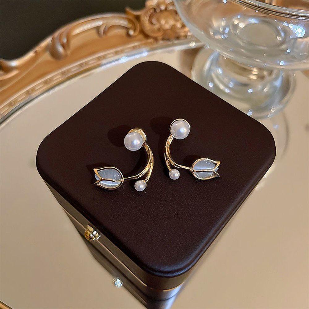 Needway Wanita Anting Mewah Menawan Elegan Fashion Musim Panas Sederhana Opal Tulip Earrings