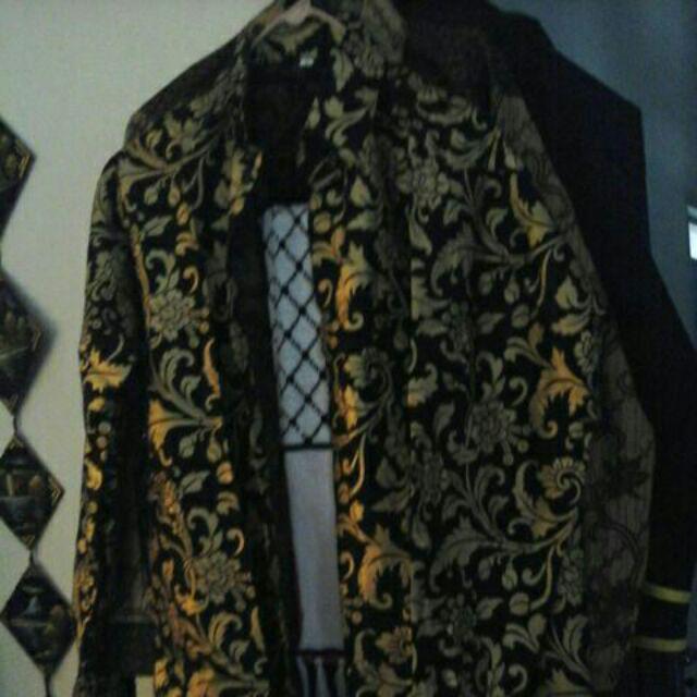 Kemeja Batik Lengan Panjang 021 Risna Batik Hrb026 Hem Batik Murah Seno Sogan Bakung Padi Manggar