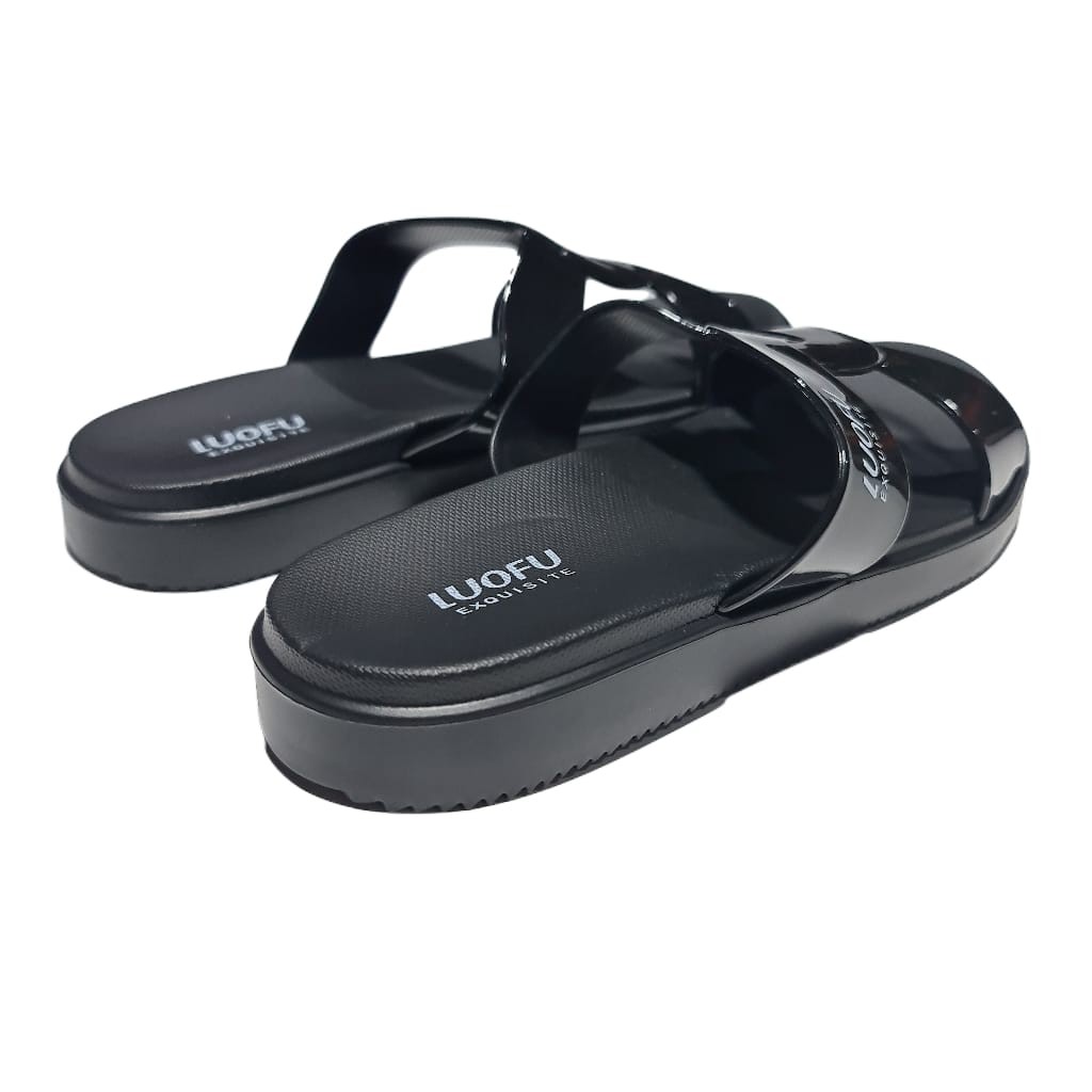 jelly sandal selop wanita luofu slop karet sendal cewek import E7190E01SL