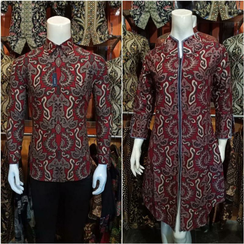 Batik Couple NotoArto Batik IPNU-IPPNU Kemeja Pria Sogan Lawasan Manuk Kembar Katun Cap Solo 2564