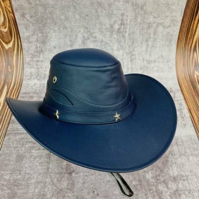 Topi Koboi Kulit Asli