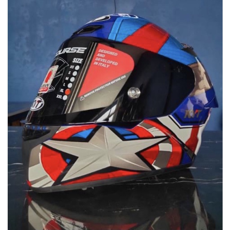 Helm KYT TT course Captain Amerika Marvel limited edition rare