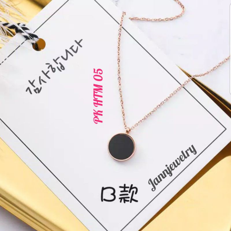 Kalung Titanium Love Asli Fashion Korea Simple Anti Karat &amp; Alergi KT-36