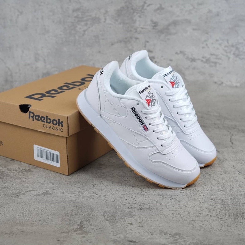 Sepatu Reebok Classic Leather White Gum BNIB