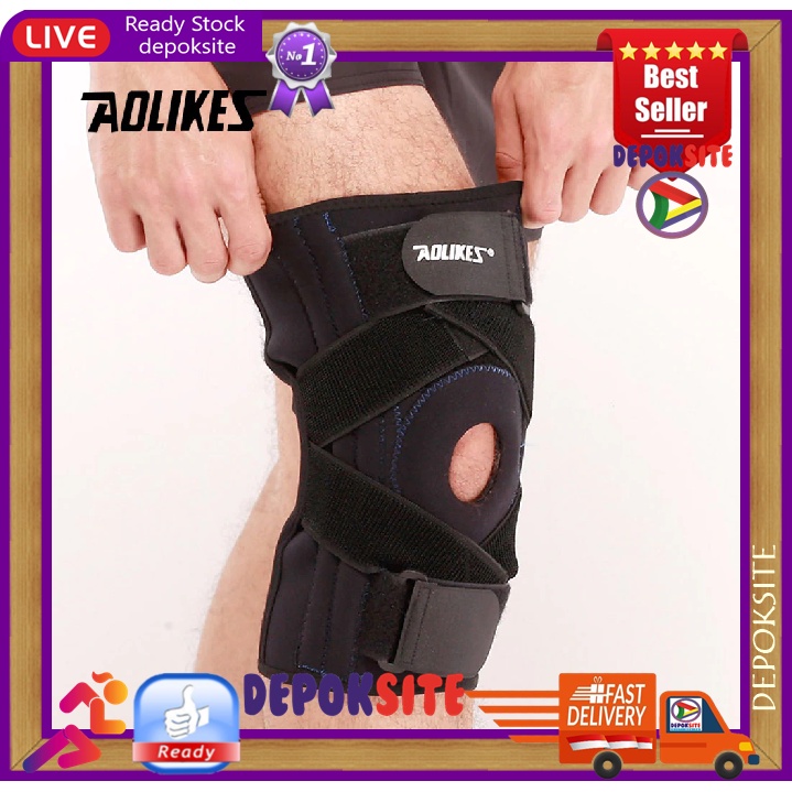 AOLIKES 618 Knee Pad Protector Knee Support With Spring Deker Pelindung Lutut Dengan Per