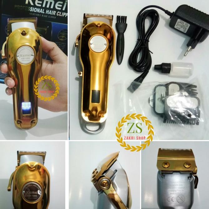 KEMEI 1986 GOLD CLIPPER CORDLESS MESIN CUKUR