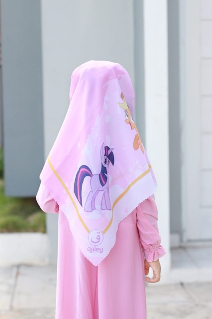 VOAL PRINTING ANAK MOTIF LITTLEPONY / HIJAB ANAK LUCU / JILBAB ANAK KARAKTER