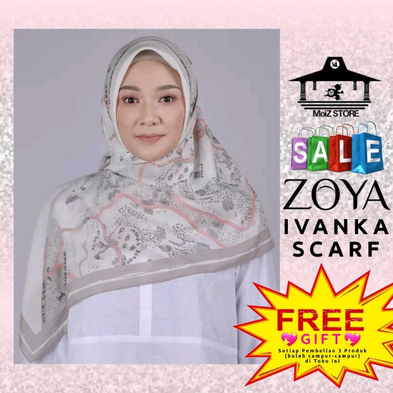 Zoya Hijab Segiempat Hijab Segi Empat Polos Murah Promo Ivanka Scarf Zoya