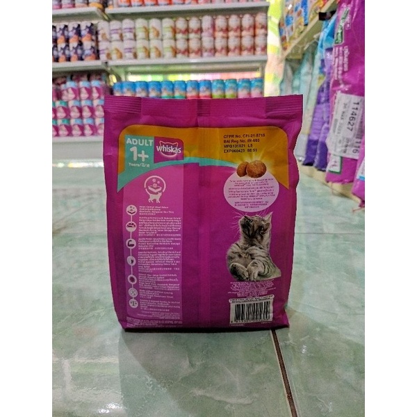 Whiskas makanan kucing adult INDOOR 450gr makanan kucing kering 450gr