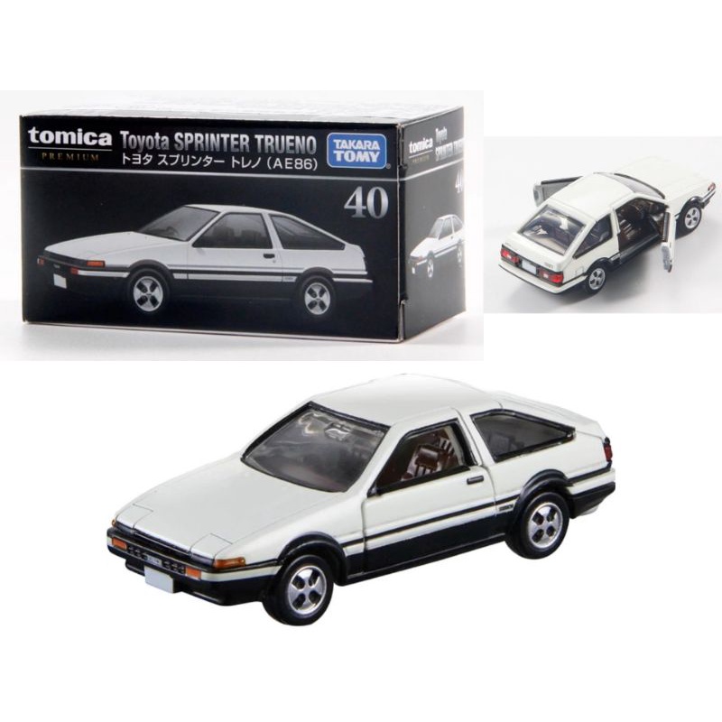 Tomica Premium 40 Toyota Sprinter Trueno White Toyota AE86 Initial D TAKARA TOMY Original