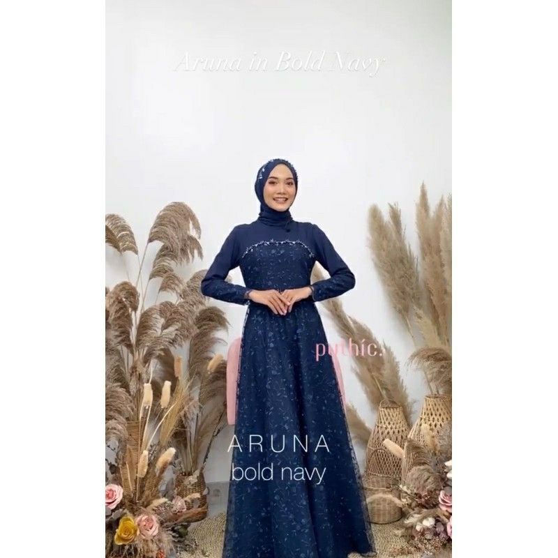 GAUN SYAR'I - GAUN MUSLIMAH - DRESS BROKAT - GAUN PESTA MUSLIMAH
