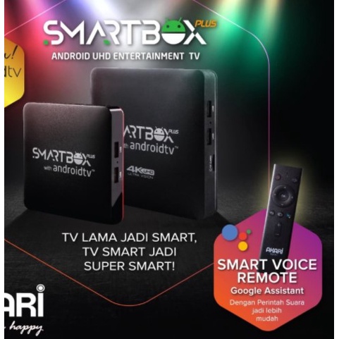 Akari Smart Box Android TV Full HD AX-115 ATV Remote Google Assistant