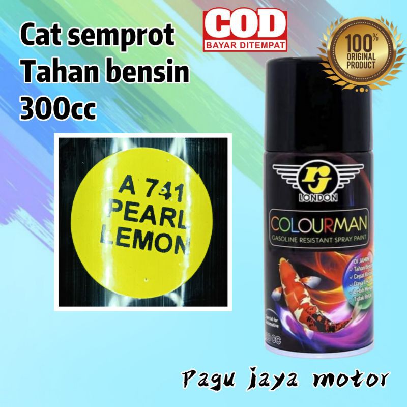 cat semprot pearl lemon 300ml COLOURMAN cat semprot rj london spray pilox pilok tahan bensin anti retak cepat kering
