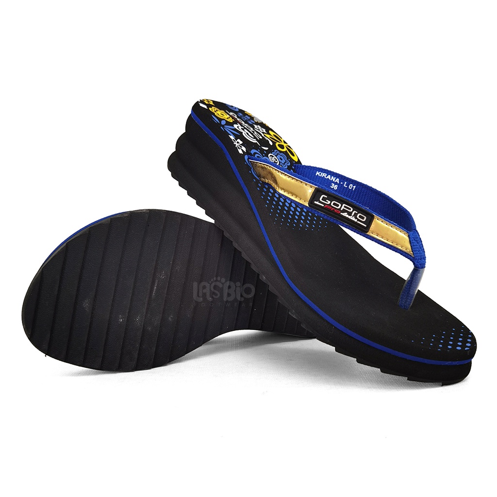 GoPro Sandal Jepit Wedges Kasual Wanita EVA Foam Kirana